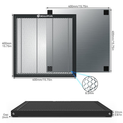 SCULPFUN 350x350mm Laser Cutting Honeycomb Working Panel
