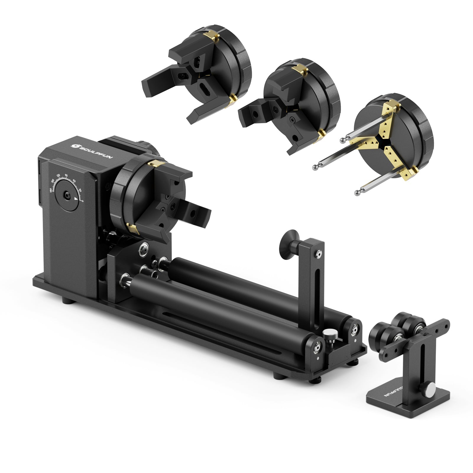 SCULPFUN RA Pro Max 4 in 1 Rotary Roller & Chuck for Laser Engraver