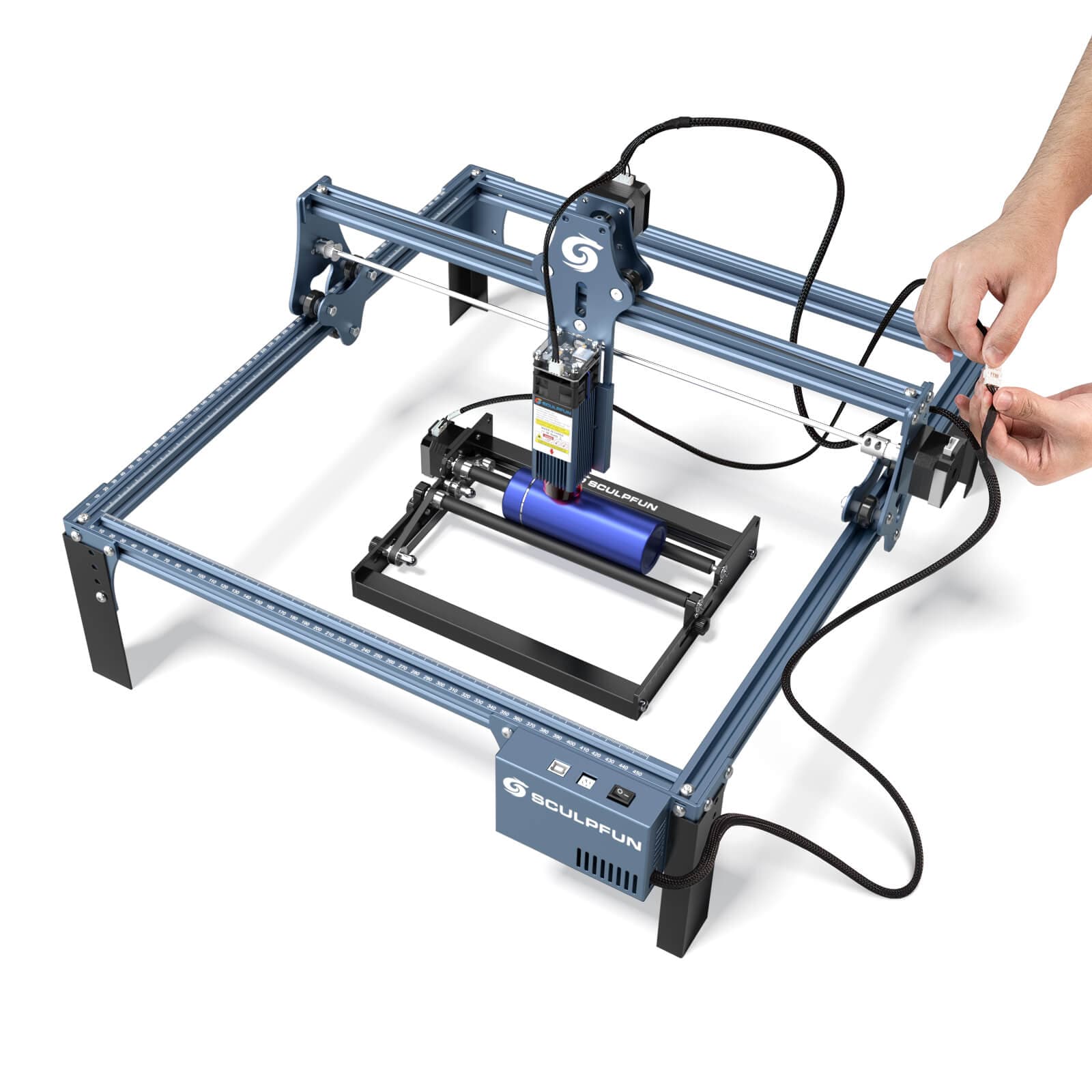 SCULPFUN Laser Rotary Roller For Laser Engraver Y-axis Rotary Roller 360°Rotating