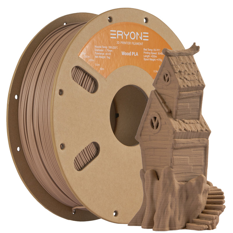 PLA Wood Filament - 1.75mm±0.03mm (1kg)