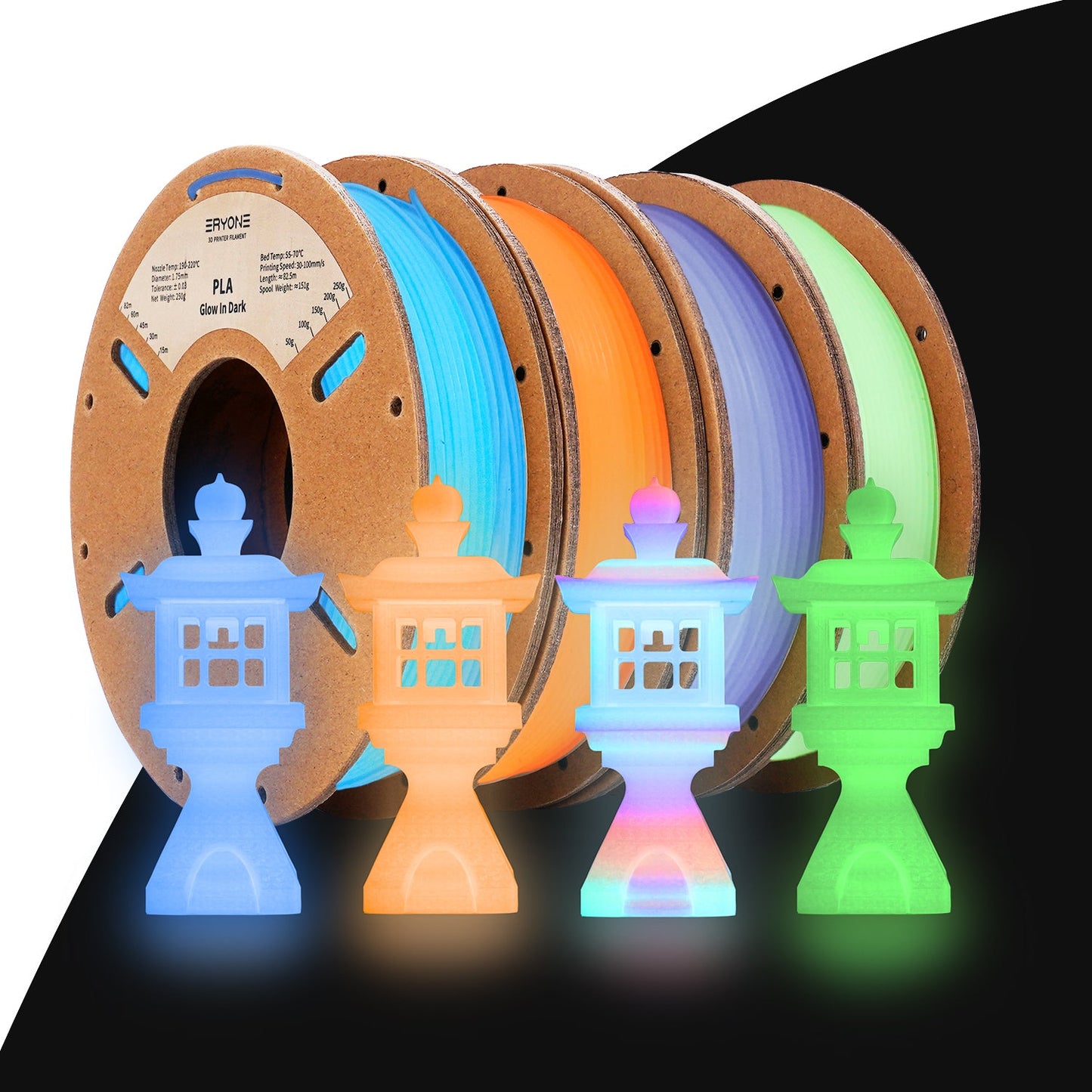 PLA Luminous Filament - 1.75mm±0.03mm (1kg)