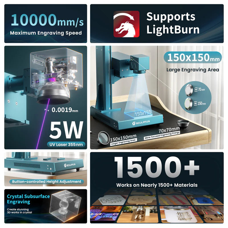 Graveur laser Sculpfun SF-A9 - 20 W