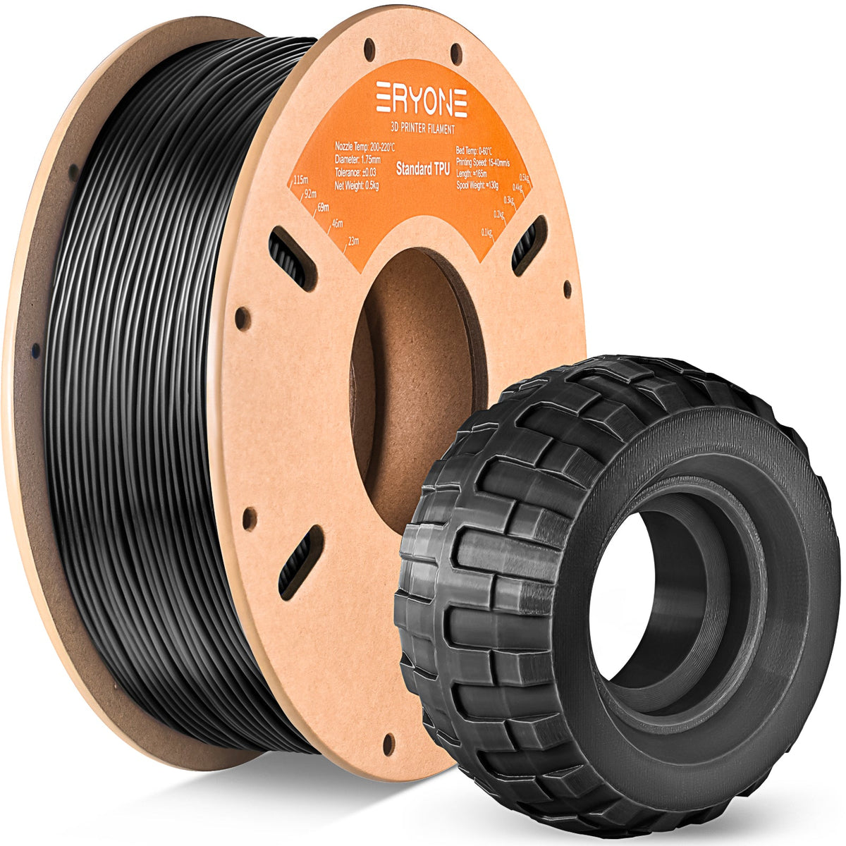 TPU Filament - 1.75mm±0.03mm (0.5kg & 1kg)