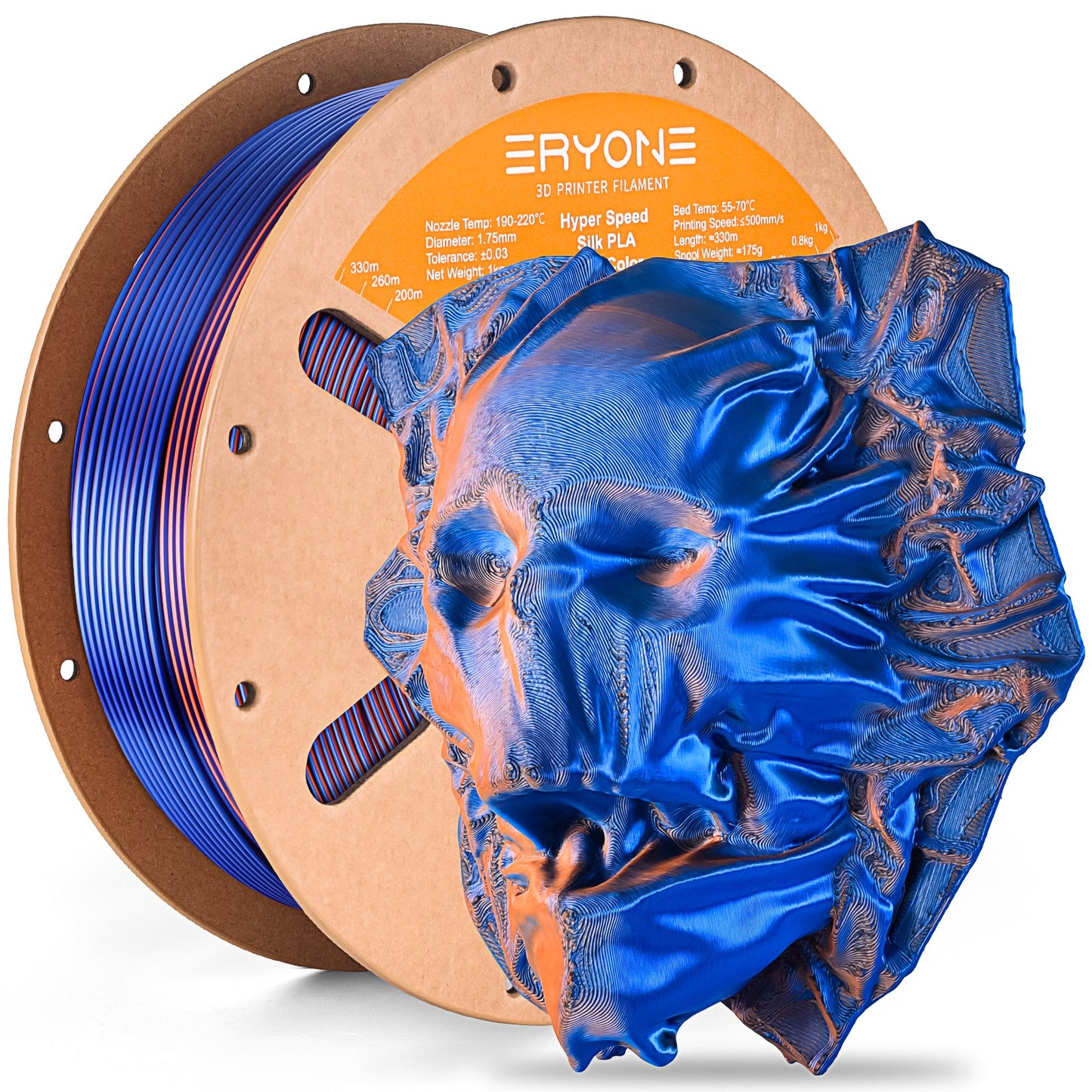 PLA Silk High-Speed Dual-Color Filament - 1.75mm±0.03mm (1kg)