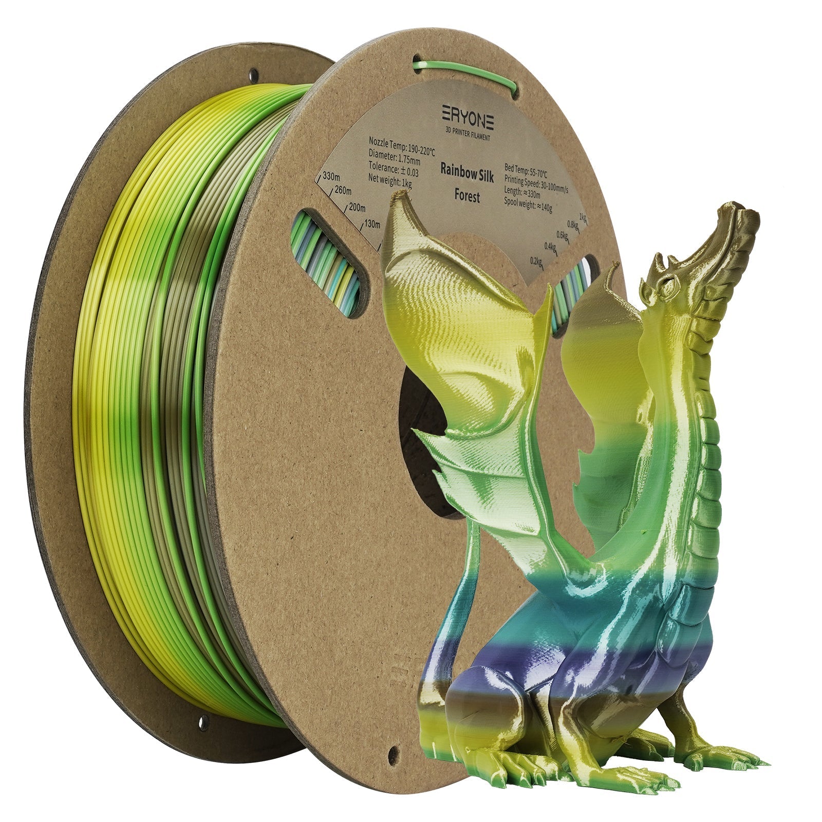 PLA Macaron Rainbow Filament - 1.75mm±0.03mm (1kg)