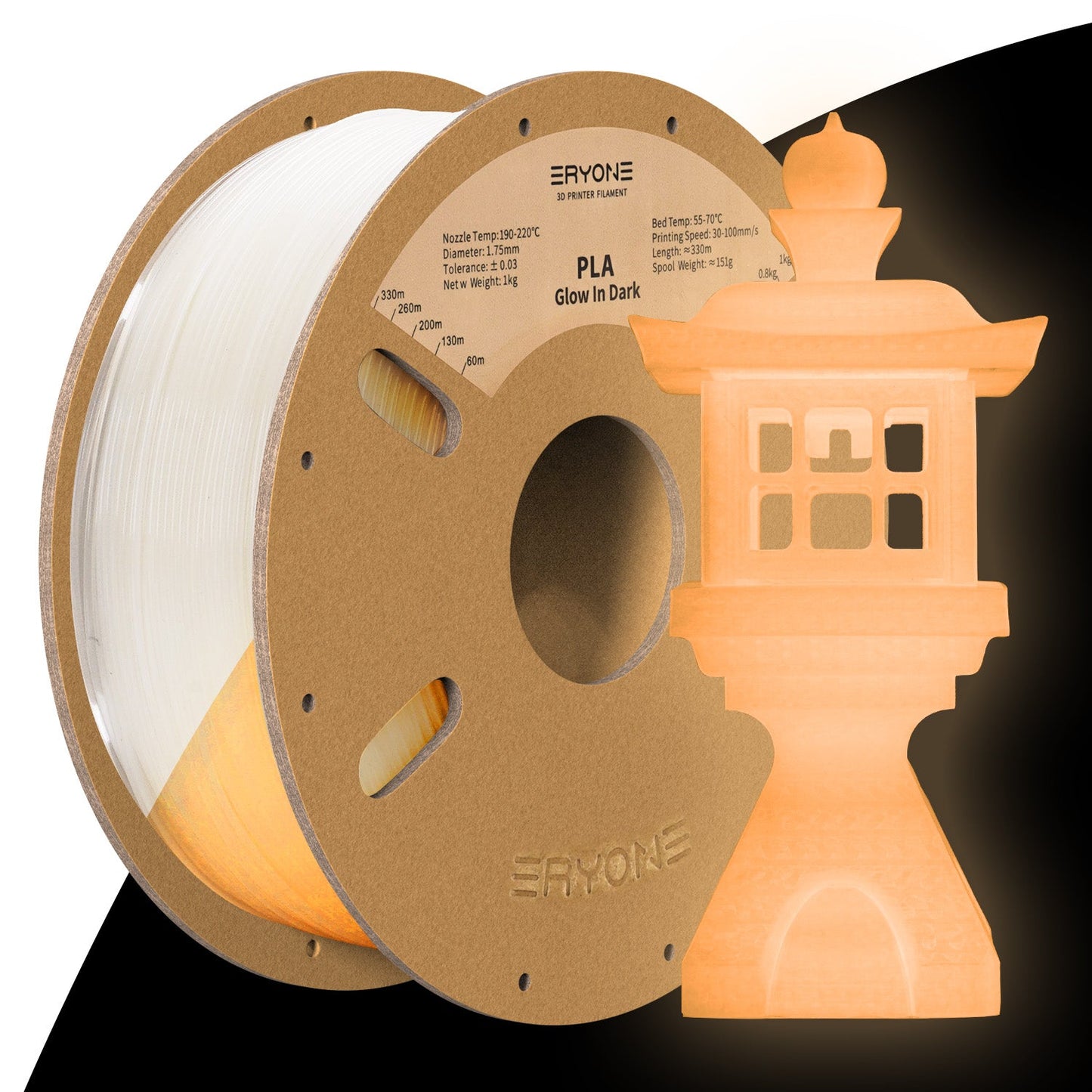 PLA Luminous Filament - 1.75mm±0.03mm (1kg)