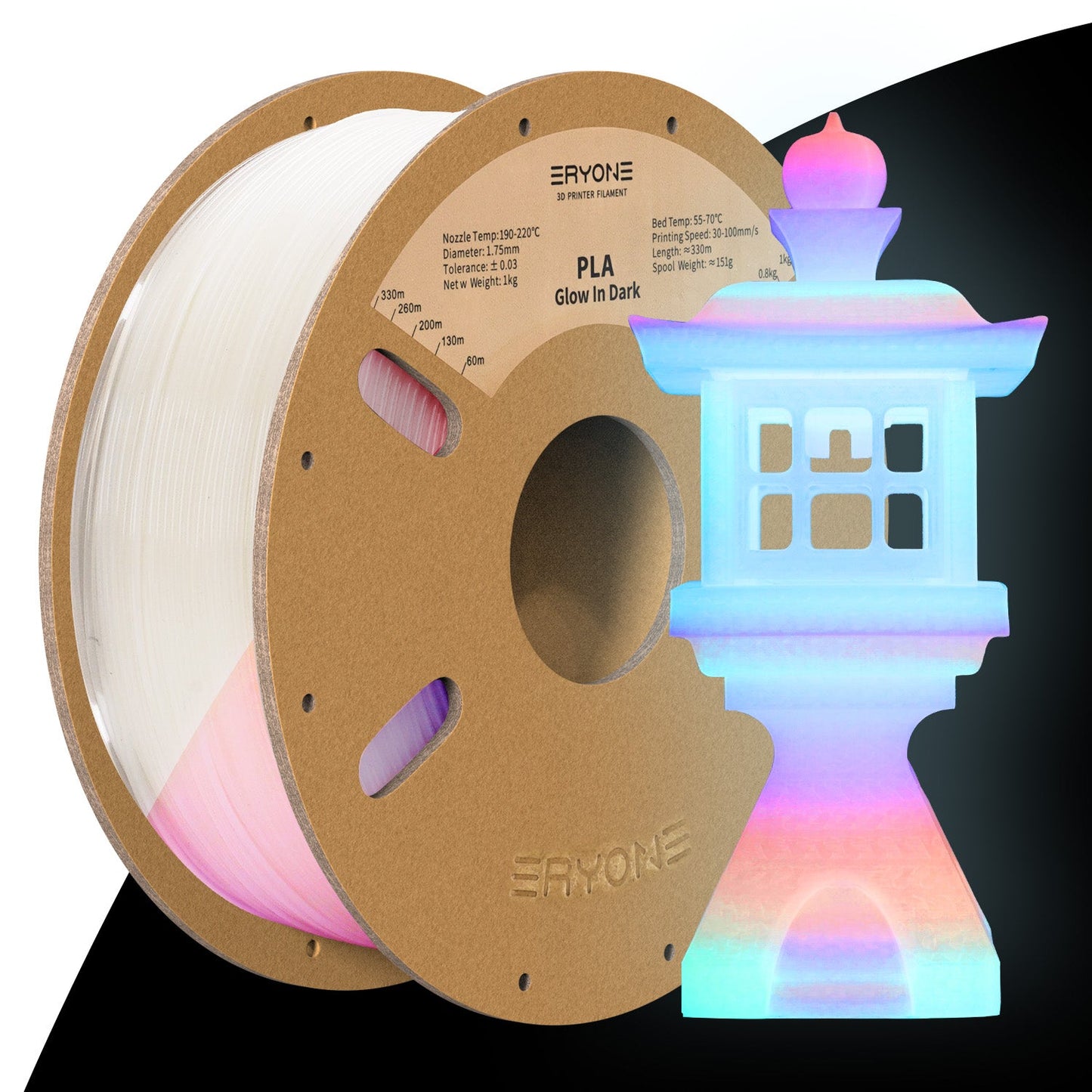 PLA Luminous Filament - 1.75mm±0.03mm (1kg)