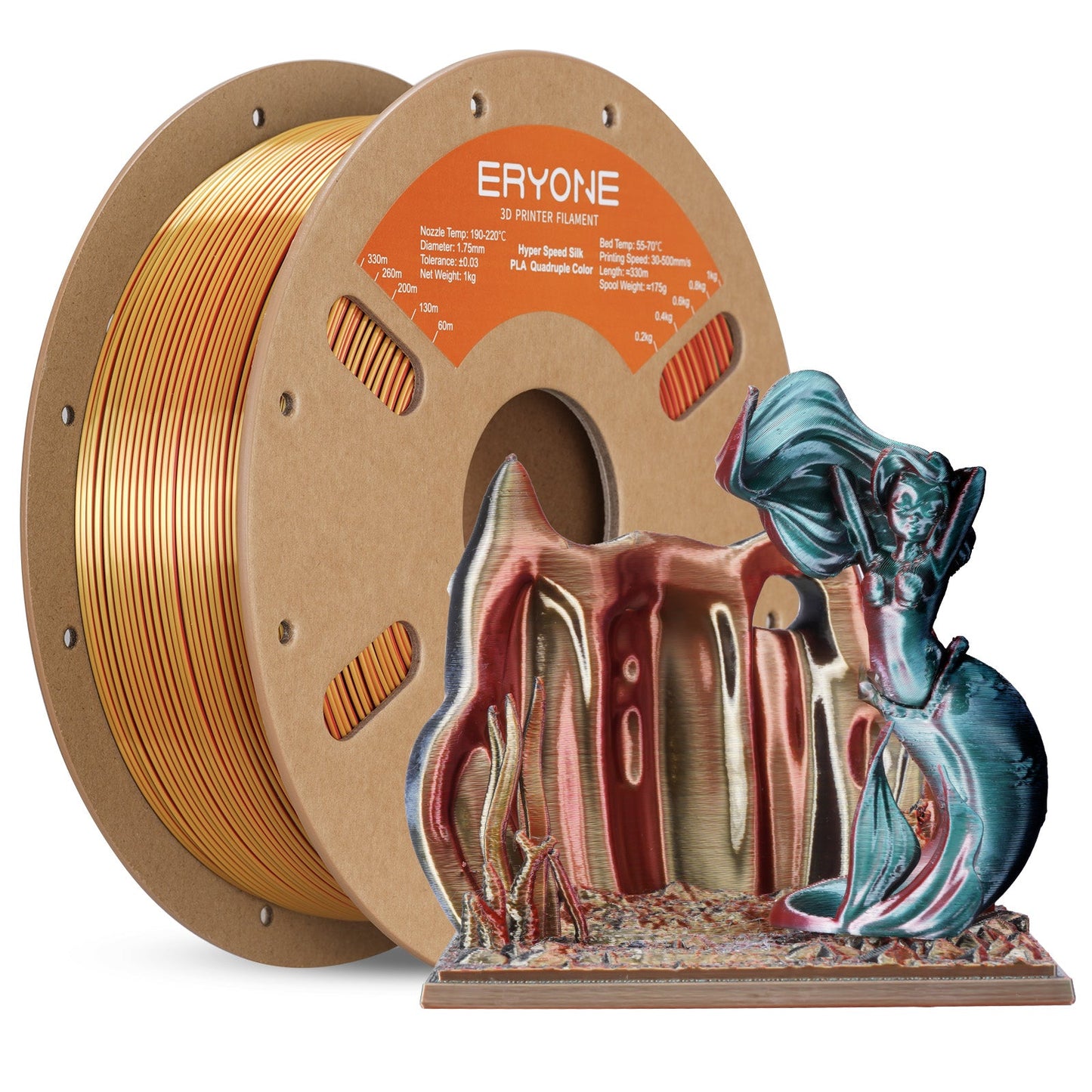 PLA Silk High-Speed Quadruple Filament - 1.75mm±0.03mm (1kg)