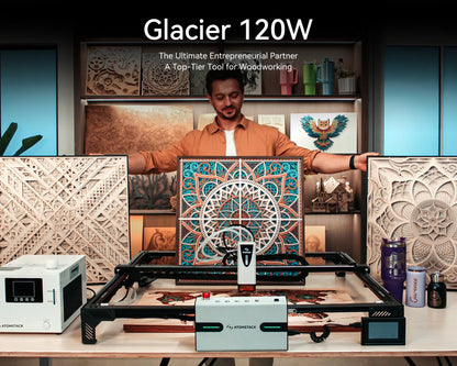 AtomStack Glacier 120W/90W Wassergekühlter Diodenlaser-Gravierer