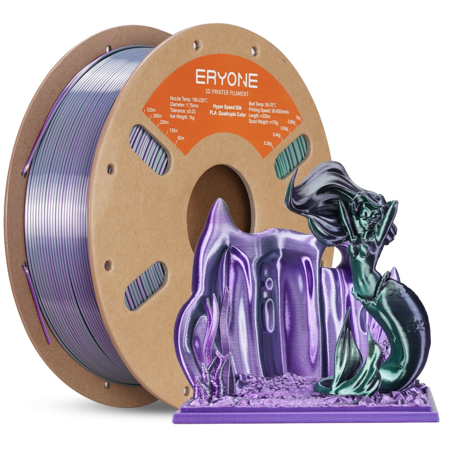 PLA Silk High-Speed Quadruple Filament - 1.75mm±0.03mm (1kg)