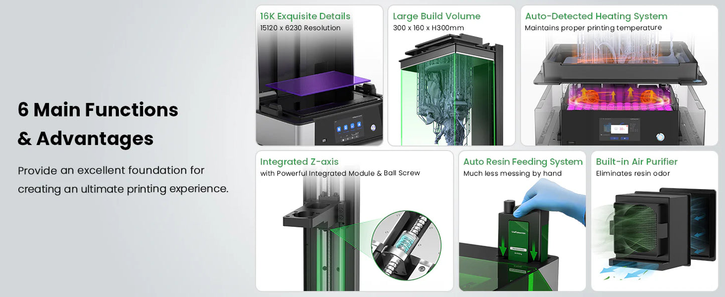 Uniformation GK3 Ultra – Imprimante résine professionnelle grand format 16K avec UV 405 nm