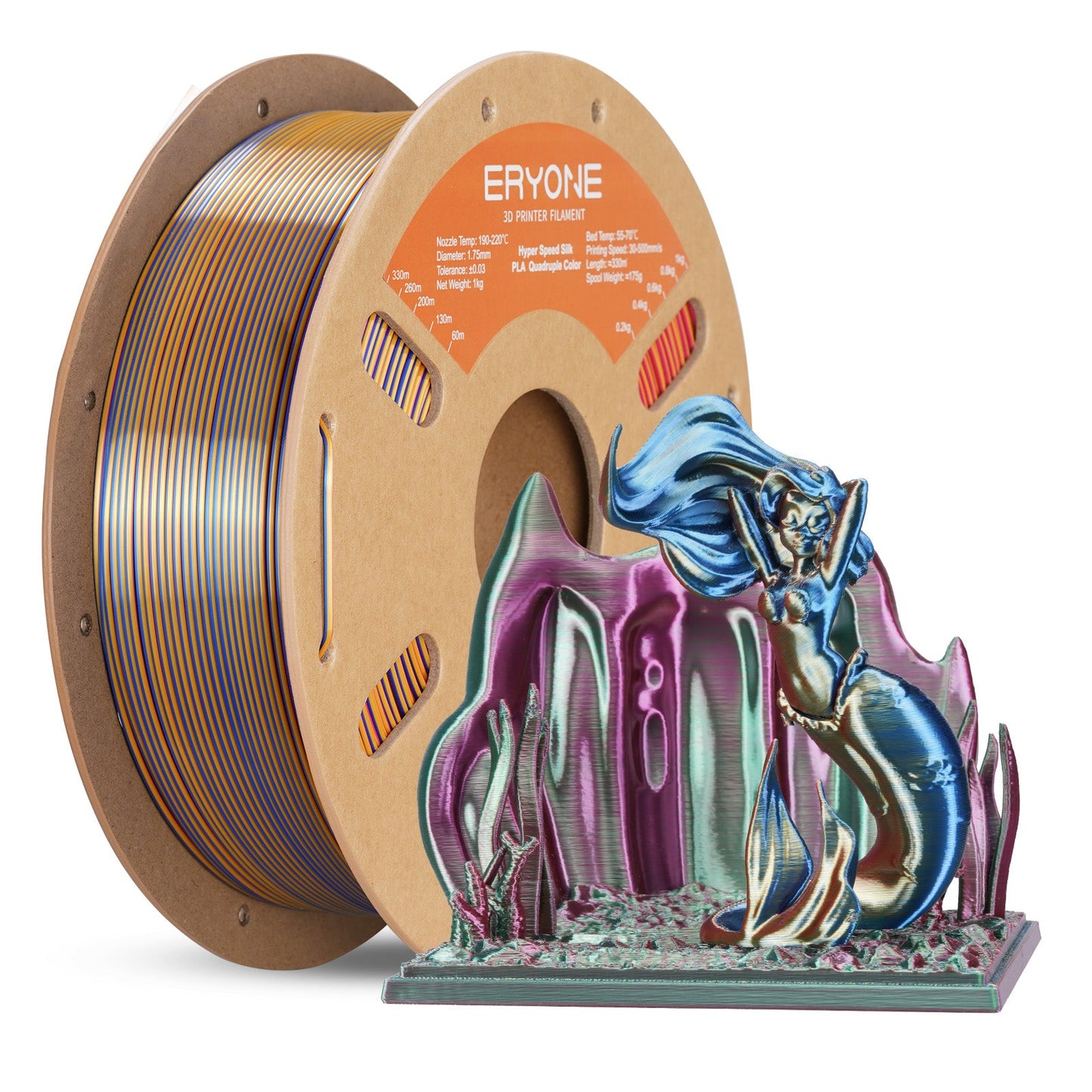 PLA Silk High-Speed Quadruple Filament - 1.75mm±0.03mm (1kg)