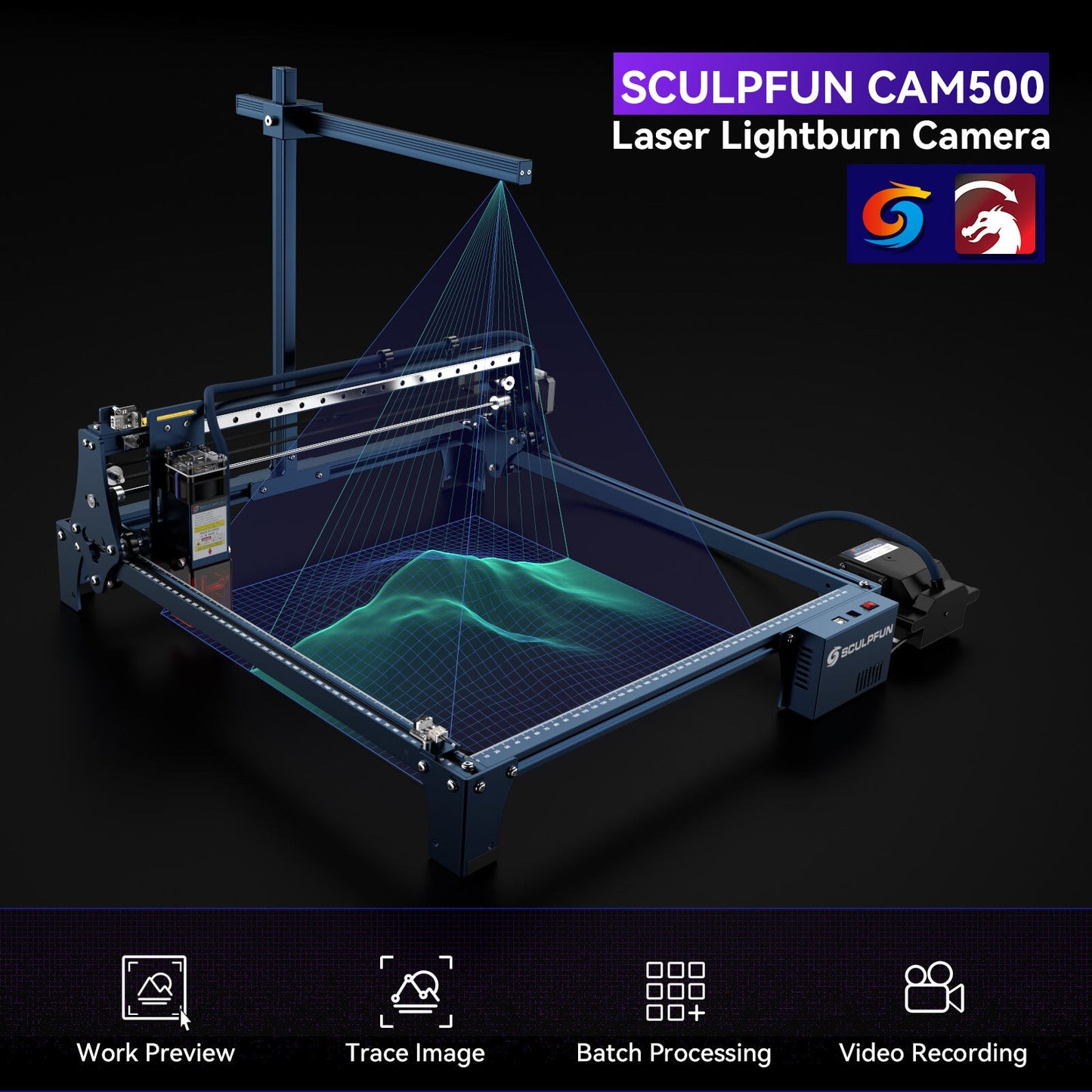 SCULPFUN CAM500 Lightburn Camera Precise Positioning for Laser Engravers