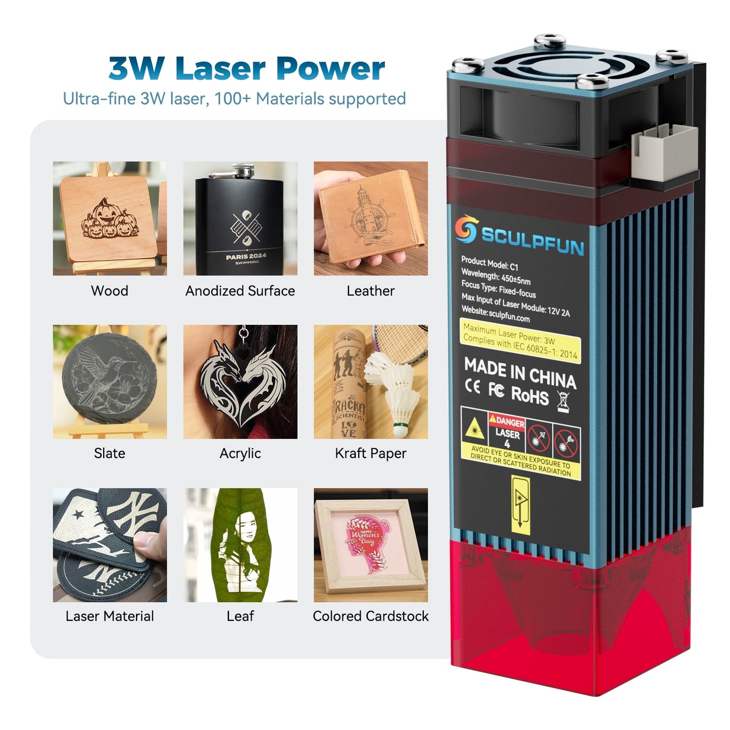 [Early Bird Sale]Sculpfun C1 Mini Portable Laser Engraver