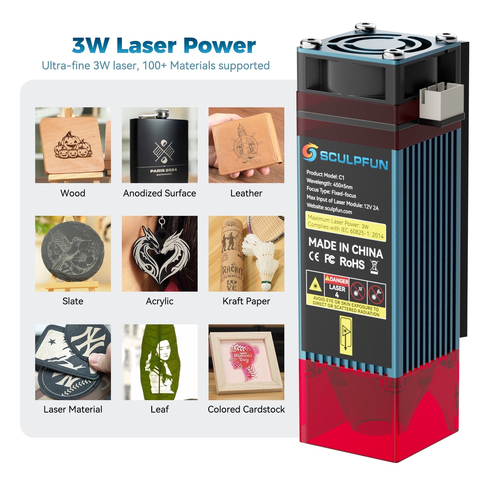 [Early Bird Sale]Sculpfun C1 Mini Portable Laser Engraver