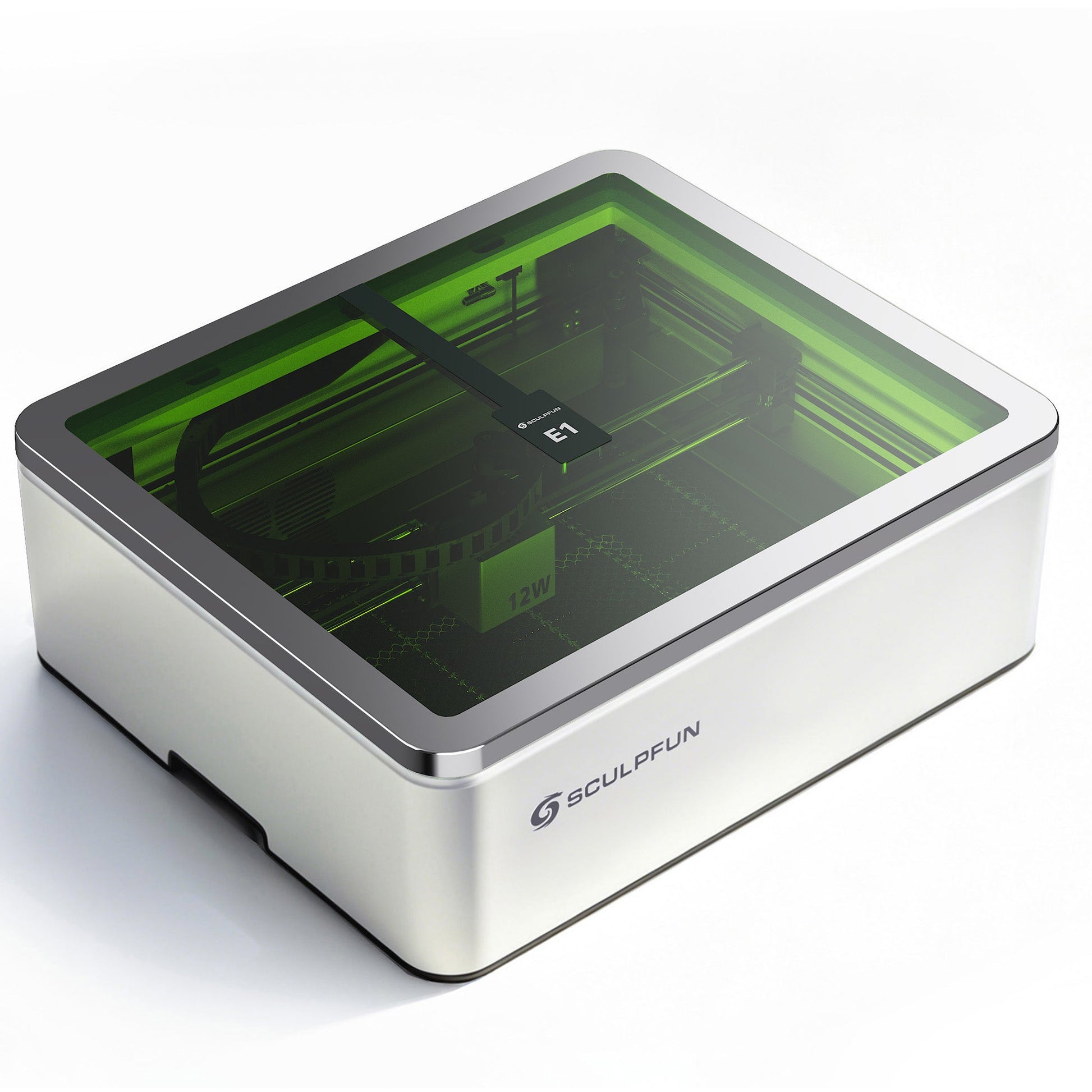 SCULPFUN E1 Dual Geschlossener Lasergravierer 12W Diode + 3W IR