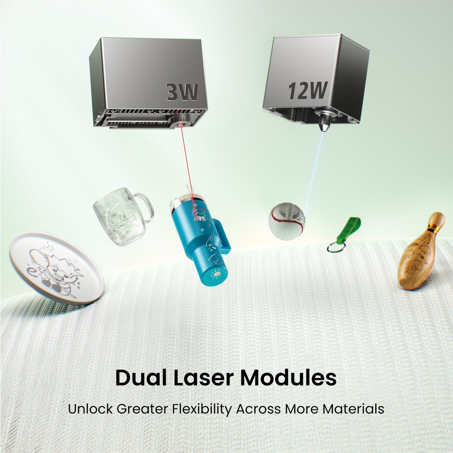 SCULPFUN E1 Dual Geschlossener Lasergravierer 12W Diode + 3W IR