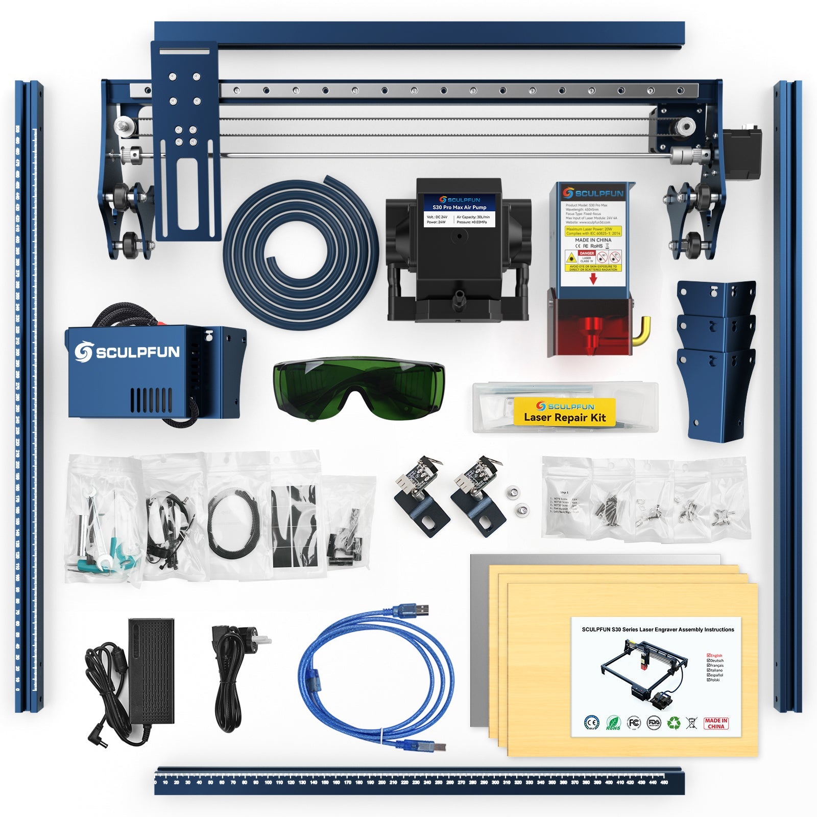 SCULPFUN S30 Pro Max: 20W Laser Engraving and Cutting Machine