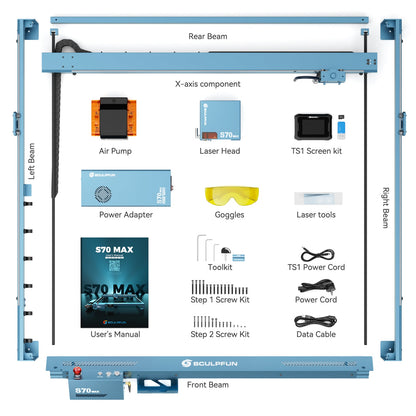 SCULPFUN S70 MAX 70W Laser Engraver and Cutting Machine