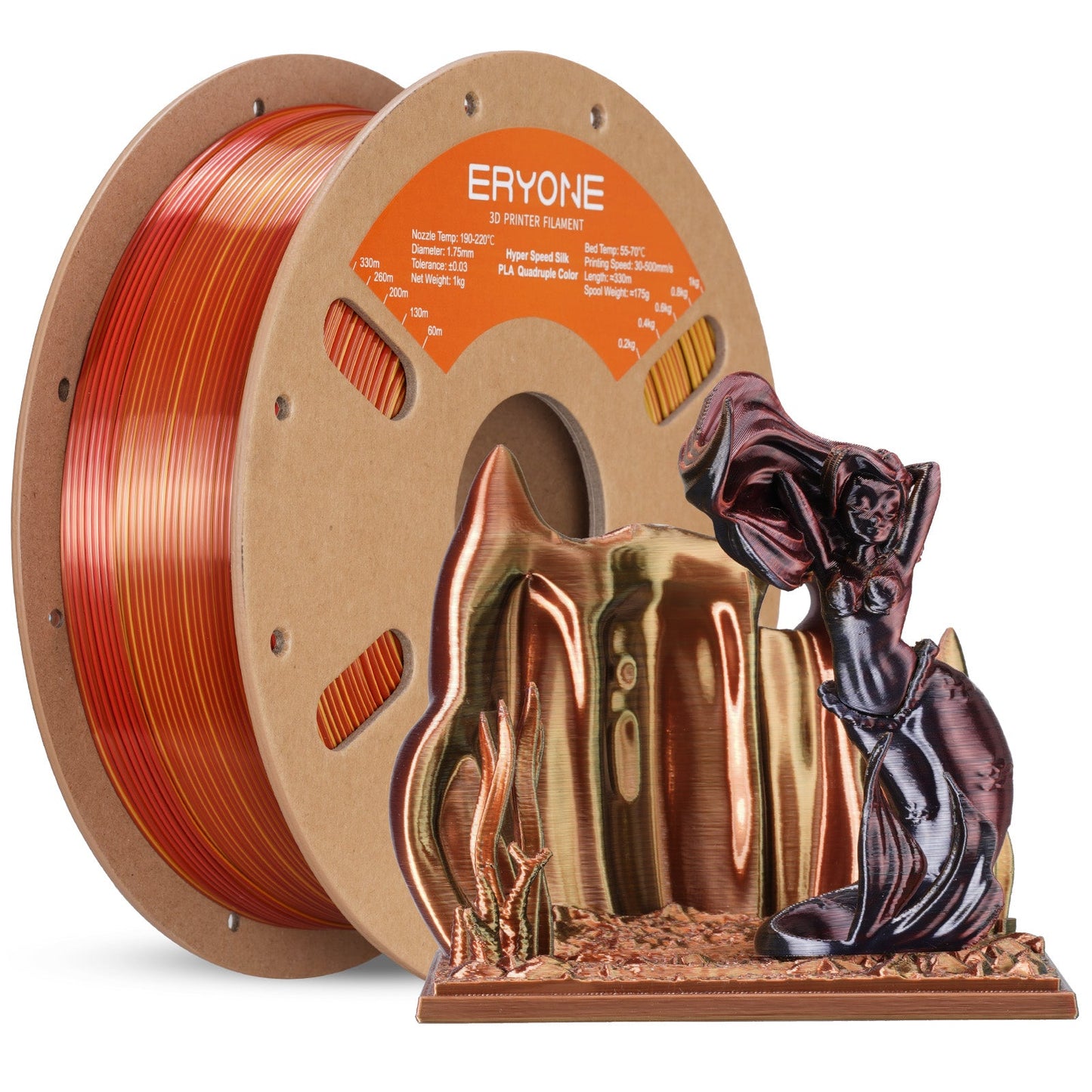 PLA Silk High-Speed Quadruple Filament - 1.75mm±0.03mm (1kg)