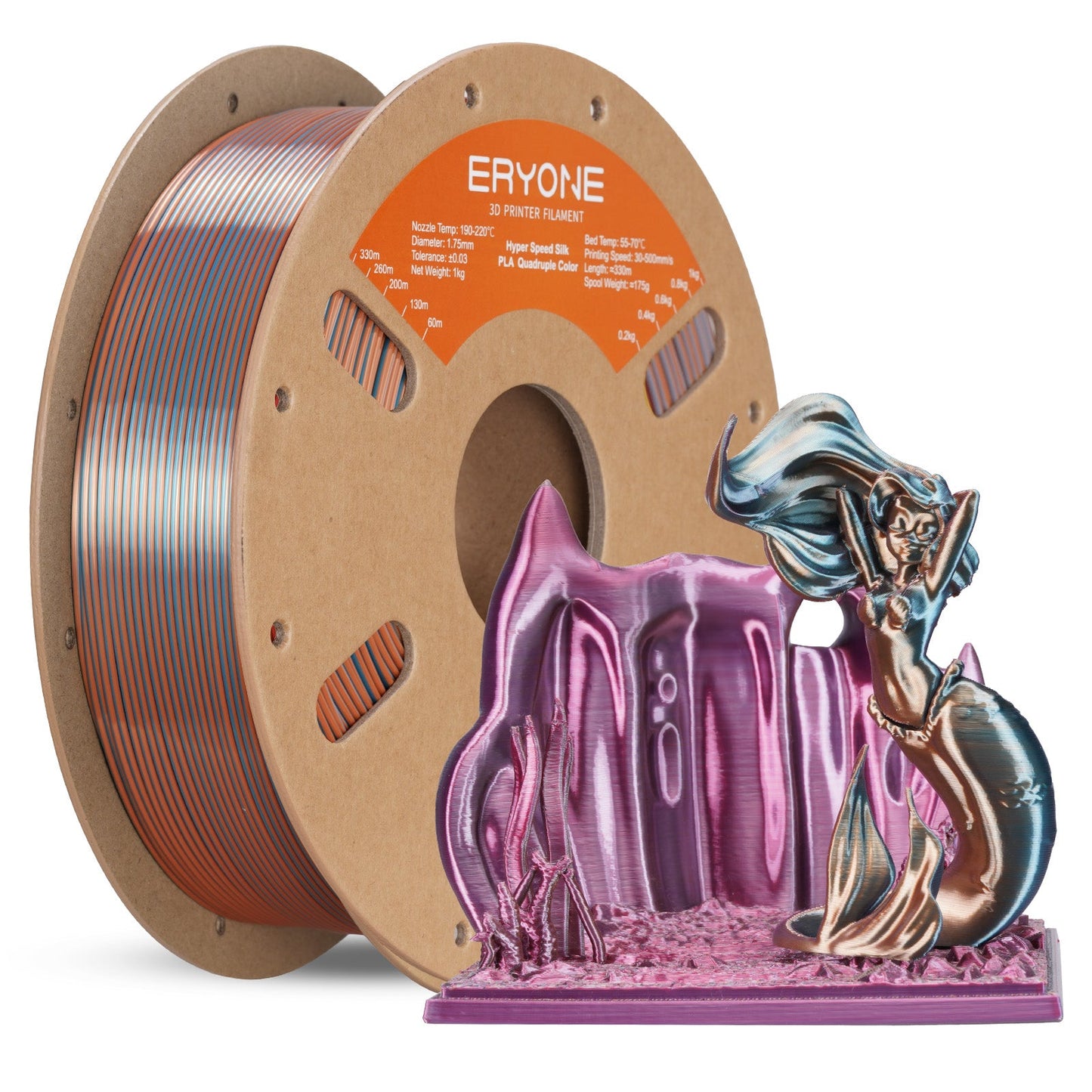 PLA Silk High-Speed Quadruple Filament - 1.75mm±0.03mm (1kg)