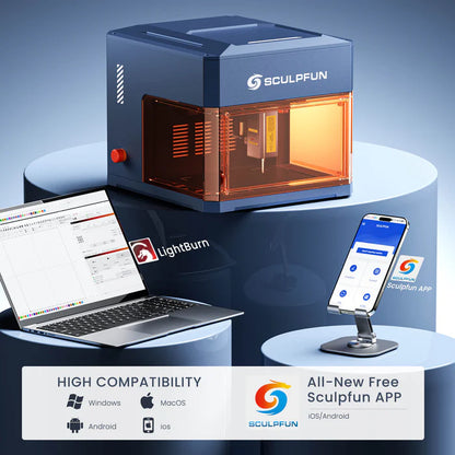 Sculpfun iCube Ultra - Graveur laser portable phare avec double équipement laser