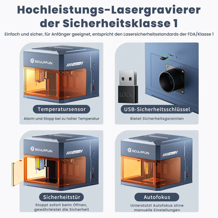 Sculpfun iCube Ultra - Graveur laser portable phare avec double équipement laser